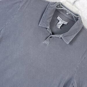 Outerknown Polo Shirt Mens L Washed Gray Preppy Classic Golf Beach Vacation